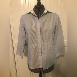 Talbot size 4 blue and white striped women’s shirt